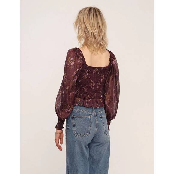 NEW HEARTLOOM ariana top in aubergine - Picture 2 of 2